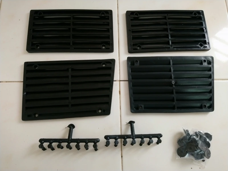 Juego De Rejillas De Tapa De Motor Color Negro Para VW Sedan 1600, 1600i - Imagen 18