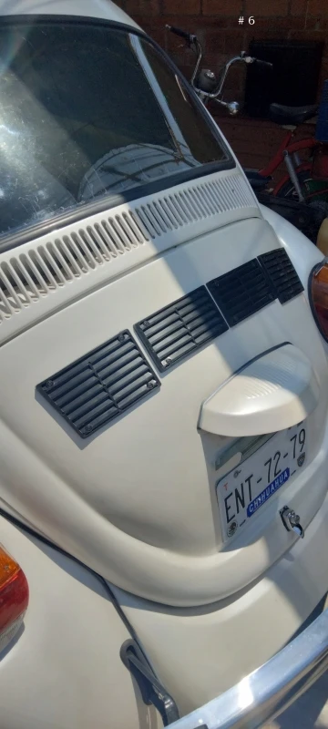 Juego De Rejillas De Tapa De Motor Color Negro Para VW Sedan 1600, 1600i - Imagen 7