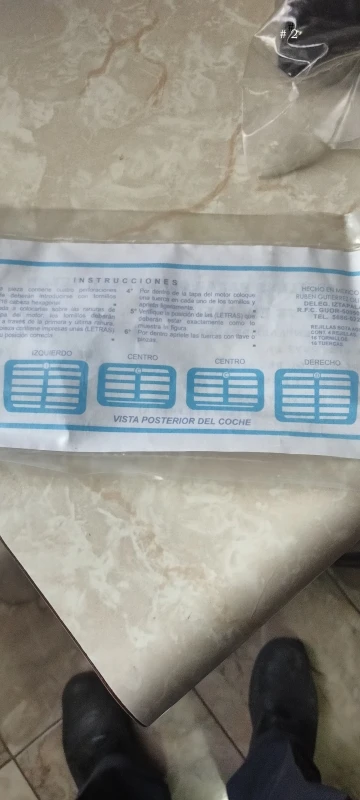 Juego De Rejillas De Tapa De Motor Color Negro Para VW Sedan 1600, 1600i - Imagen 4