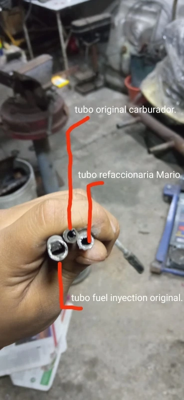 Tubo Principal Metálico De Gasolina Para VW Sedán 1600i - Imagen 12