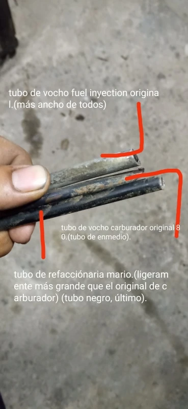 Tubo Principal Metálico De Gasolina Para VW Sedán 1600i - Imagen 11