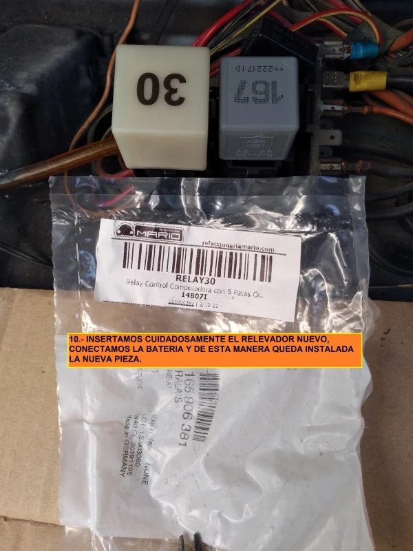 Relay Número 30 De Control De Computadora Con 5 Patas Original Para VW Sedán 1600i, Golf A3, Jetta A3, Derby - Imagen 10