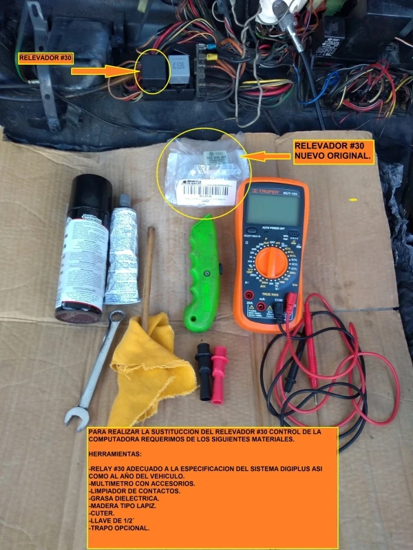 Relay Número 30 De Control De Computadora Con 5 Patas Original Para VW Sedán 1600i, Golf A3, Jetta A3, Derby - Imagen 4