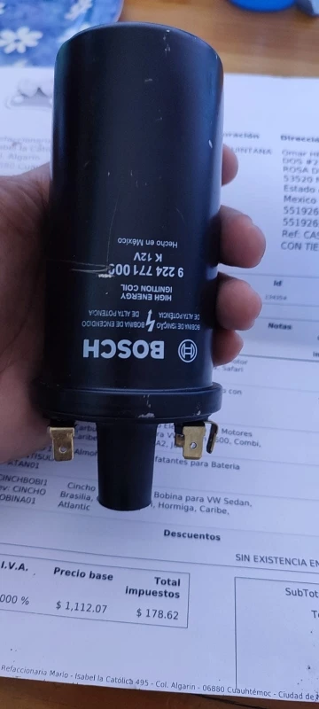 Bobina De Encendido Electrónico De Motores Carburados Bosch Para VW Sedan 1600, Combi, Caribe, Atlantic, Golf A2, Jetta A2 - Imagen 7