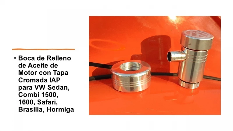 Boca De Relleno De Aceite De Motor Con Tapa Cromada IAP Para VW Sedan, Combi 1500, 1600, Safari, Brasilia, Hormiga - Imagen 10