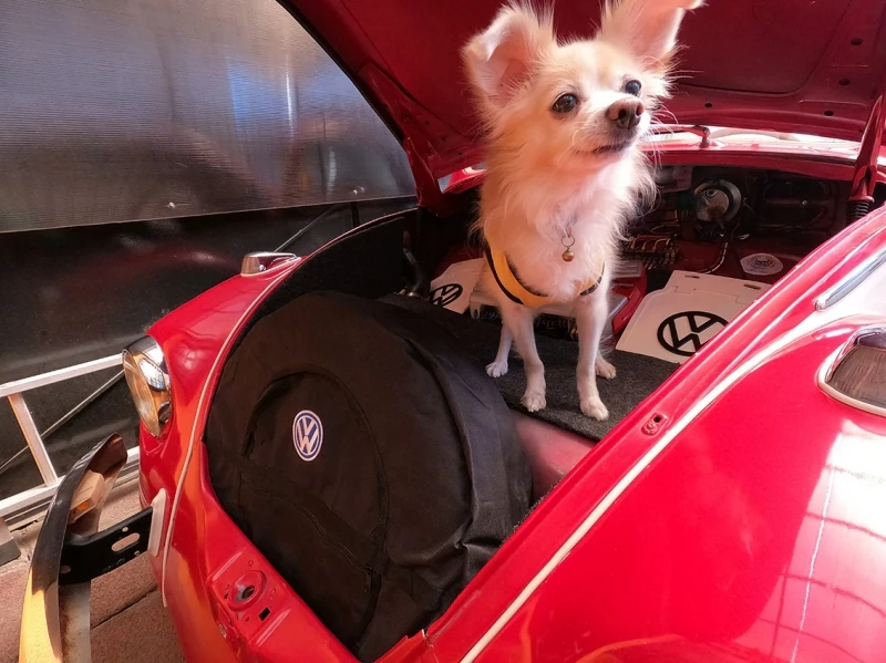 Funda De Lona Negra De Llanta De Refacción Para VW Sedán - Imagen 9