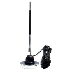Antena Corta De 33 Cm Cromada Con Imán Para Radio Tipo CB