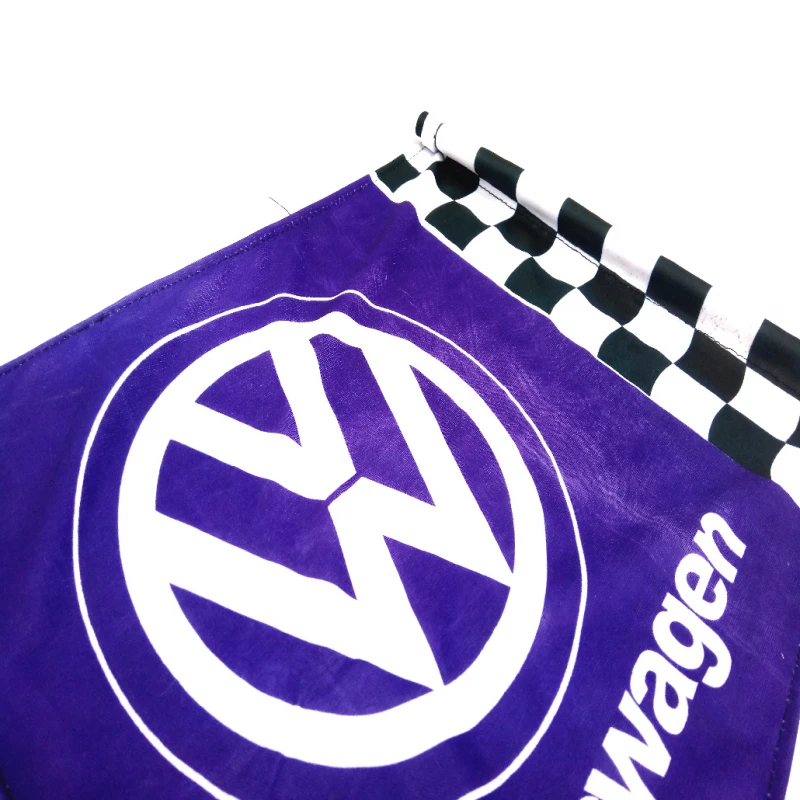 Bandera Con Soporte De Ventana Volkswagen Color Azul