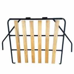 Canastilla Maletero Trasero Con Estructura Negra Y Madera Natural Barnizada Para VW Sedán