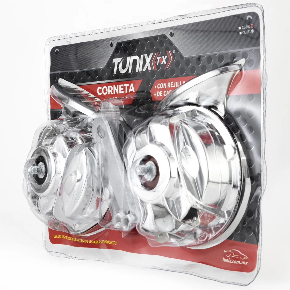 Claxon Cromado En Forma De Caracol Con Rejilla Y Relevador Tunix