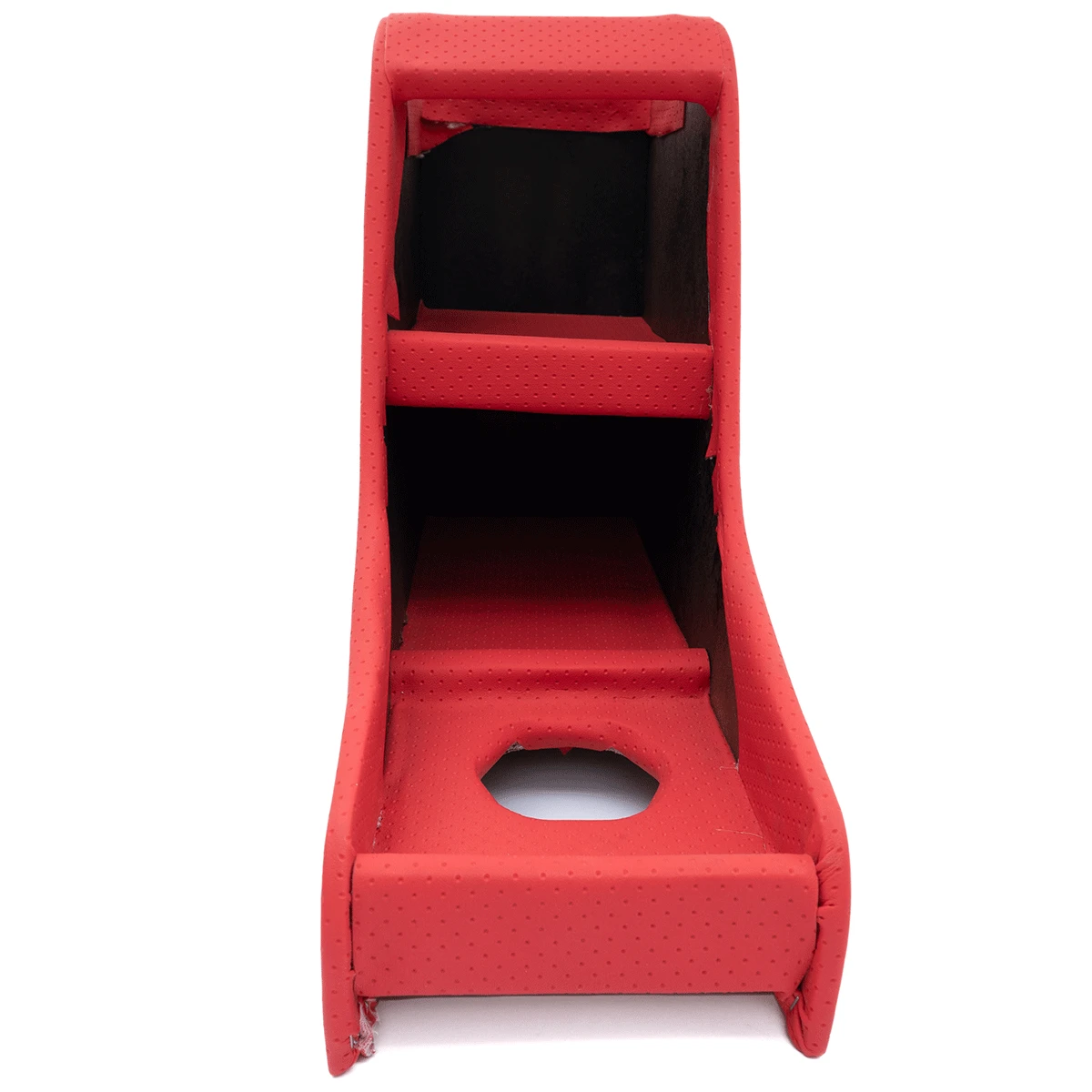 Consola Central De Madera Forrada Con Vinil Rojo Para VW Sedán - Imagen 2