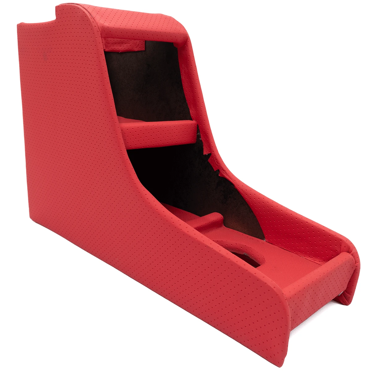 Consola Central De Madera Forrada Con Vinil Rojo Para VW Sedán