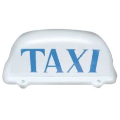 Copete De Taxi Blanco Con Luz De Led E Imán Tunix