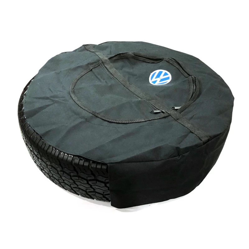 Funda De Lona Negra De Llanta De Refacción Para VW Sedán - Imagen 2