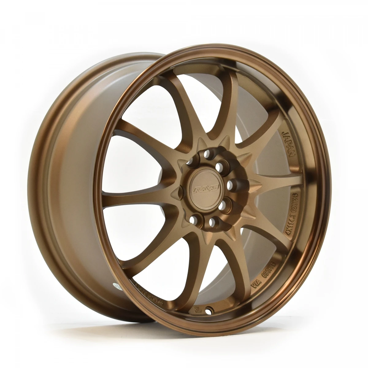 Juego 4 De Rines De 16" Con Doble Barrenación Y Centro Ravs Color Bronce Auto Magic - Imagen 3