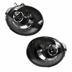 Juego De 2 Faros Con Fondo Negro, Lupa Y Luz Led Auto Magic Para New Beetle