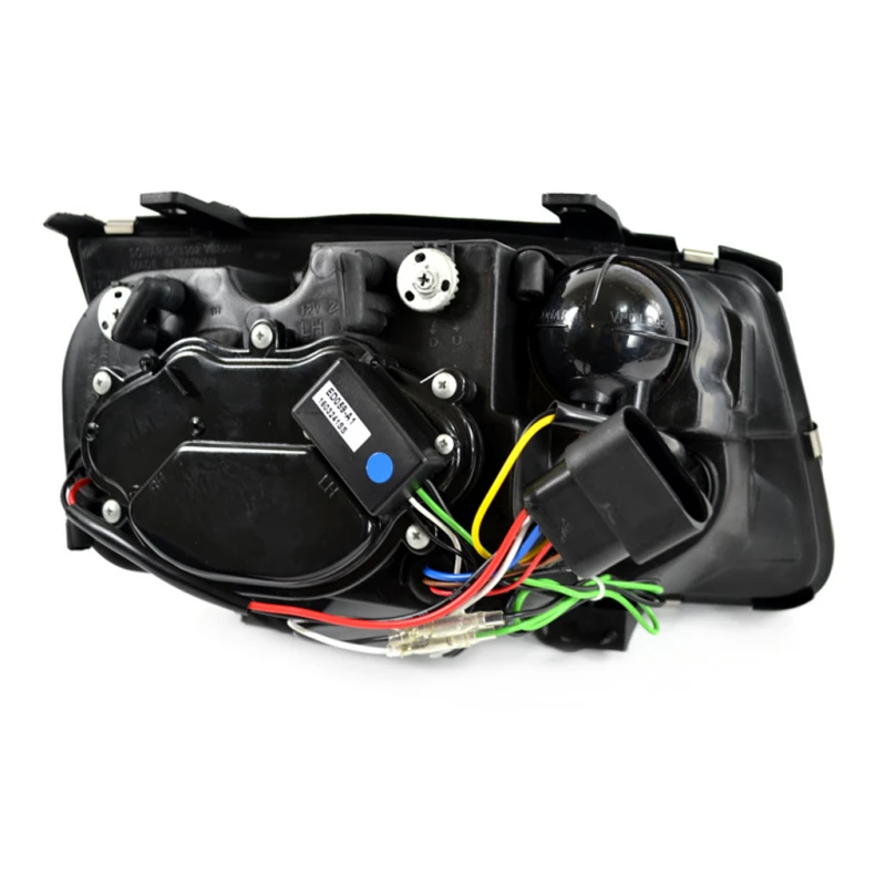 Juego De 2 Faros Con Fondo Negro, Ojo De Ángel Y Perfil LED Auto Magic Para Jetta A4 - Imagen 4