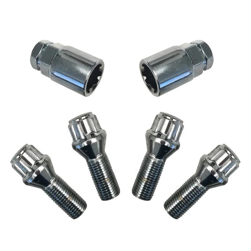Juego De 4 Birlos Y 2 Llaves De Seguridad Tunix Para Golf A4, A5, Jetta A4, A5, Bora, Polo, Passat, Ibiza, Cordoba, Leon, Toledo