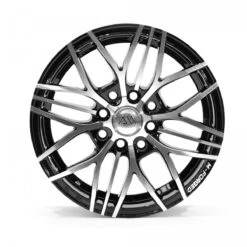 Juego De 4 Rines 14" Con 4 Birlos Centro AM Color Negro Y Doble Barrenación Auto Magic