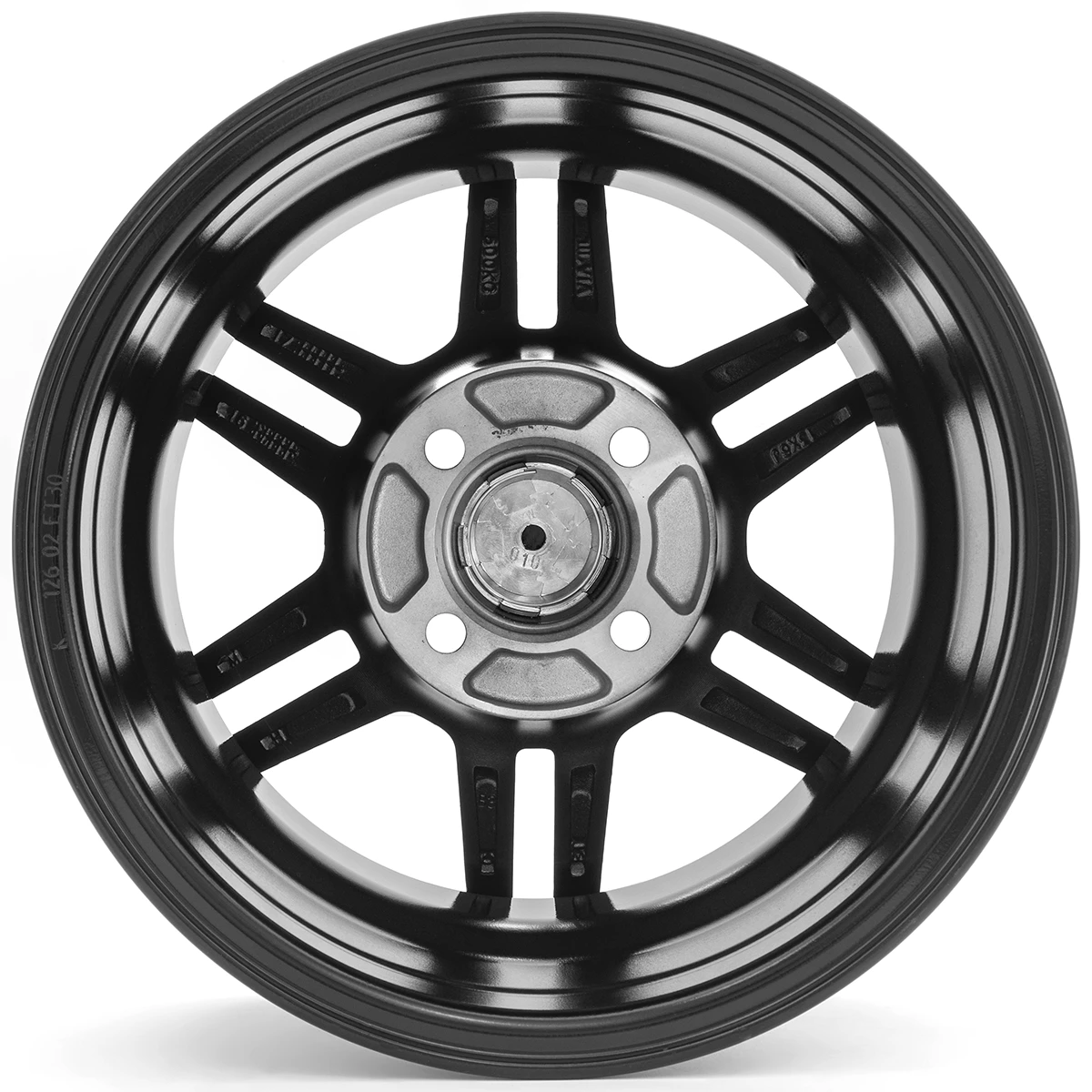 Juego De 4 Rines De 13" Con Centro AM Color Plata Con Negro De 4 Birlos Auto Magic - Imagen 4