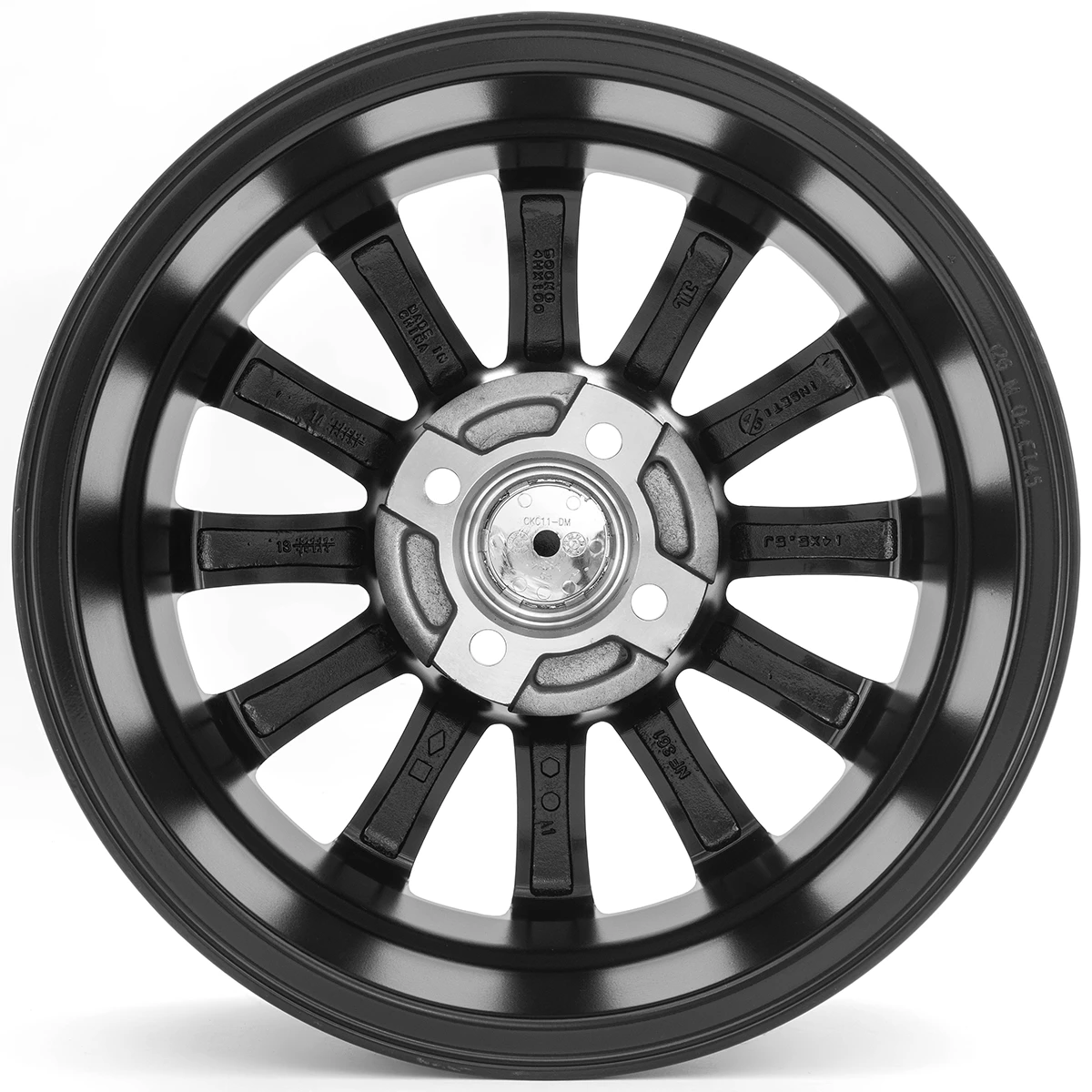 Juego De 4 Rines De 14" Color Plata Con Aro Interior Negro Auto Magic - Imagen 4