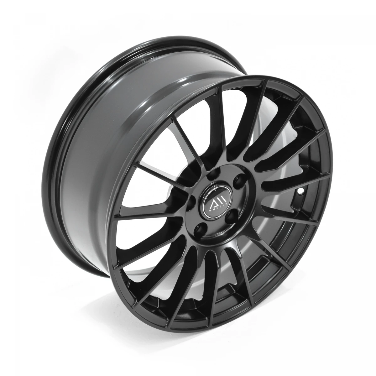 Juego De 4 Rines De 17" Con Centro AM Negro Mate Auto Magic - Imagen 4