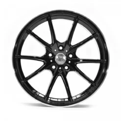 Juego De 4 Rines De 18" Con Centro AM Color Negro Brillante De 5 Birlos Auto Magic