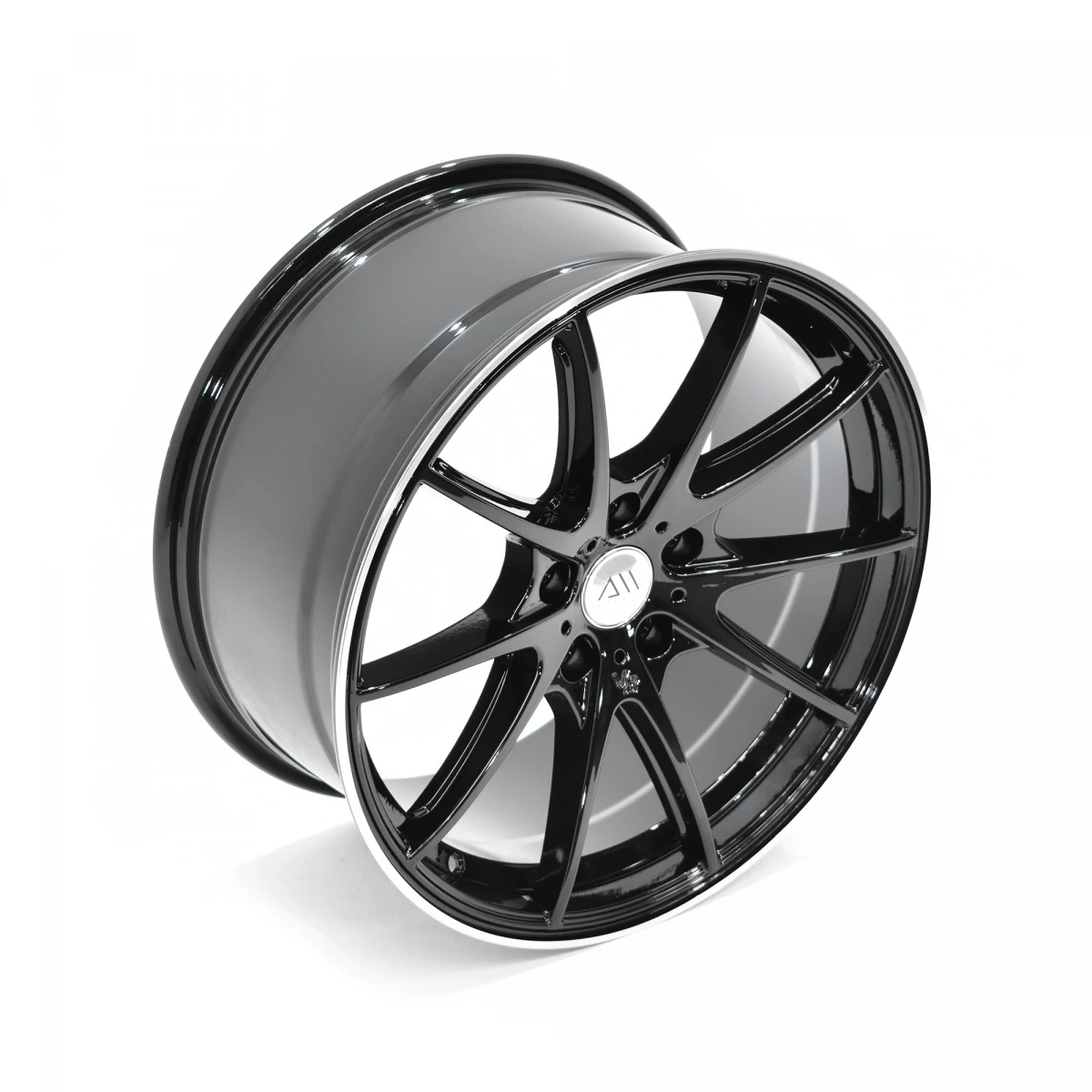 Juego De 4 Rines De 18" Con Centro AM Color Negro Brillante De 5 Birlos Auto Magic - Imagen 4