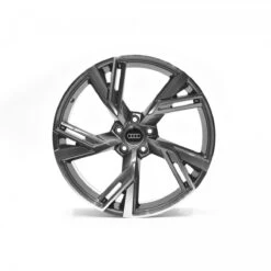 Juego De 4 Rines De 20" Con Centro De Audi Color Plata Auto Magic