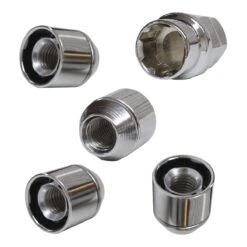 Juego De 4 Seguros De Rin Cortos De Cabeza Loca Con 1 Llave 12x1.5 Tunix Universal