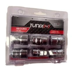 Juego De 4 Seguros De Rin De Cabeza Loca De 12x1.25 Con 2 Llaves Tunix