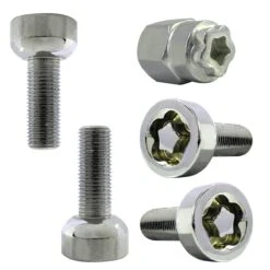 Juego De 4 Seguros De Rin Tipo Birlo Con 2 Llaves 14x1.25 Tunix Universal