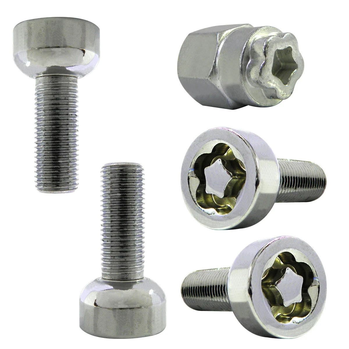 Juego De 4 Seguros De Rin Tipo Birlo Con 2 Llaves 14x1.25 Tunix Universal