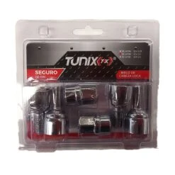 Juego De 4 Seguros De Rin Tipo Birlo Loco De 12X1.5 Con 2 Llaves Tunix Universal