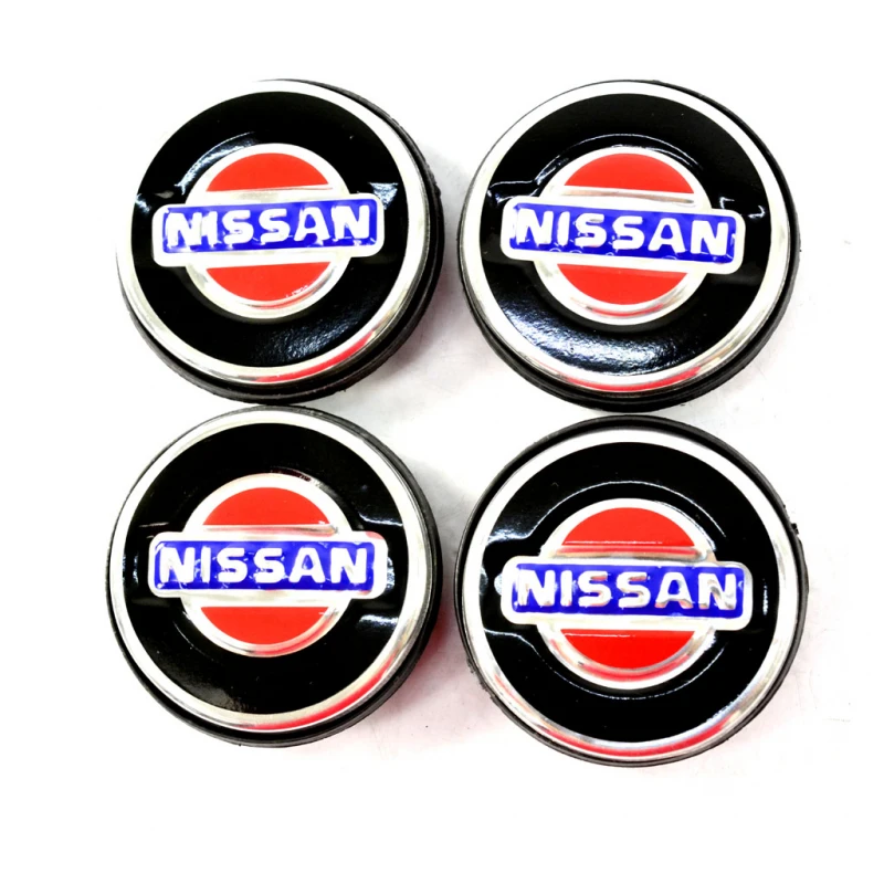 Juego De 4 Tapones Centrales Con Emblema De Nissan Para Rines De Aluminio - Imagen 2
