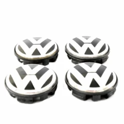Juego De 4 Tapones Centrales De Rin De Aluminio Con Emblema VW Y Patas Largas Para Jetta A6, Bora, Golf A5, Passat, Tiguan