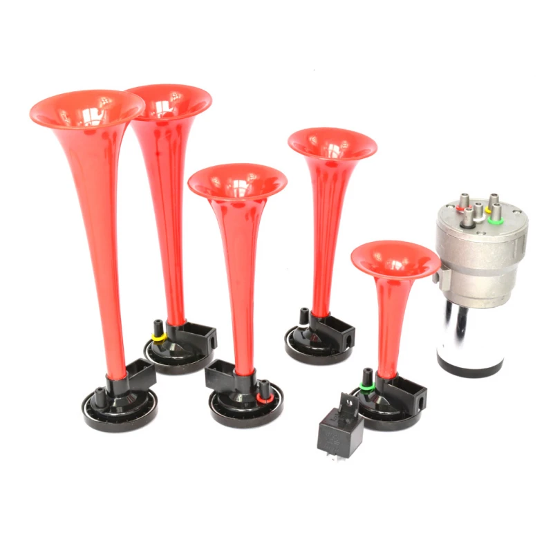 Juego De Claxon Universal Con Compresor Y Cornetas Con La Melodía LA CUCARACHA - Imagen 2