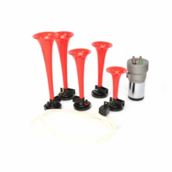 Juego De Claxon Universal Con Compresor Y Cornetas Con La Melodía LA CUCARACHA