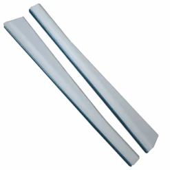 Juego De Estribos Blancos Con Moldura Cromada Ancha Para VW Sedán 1200, 1500