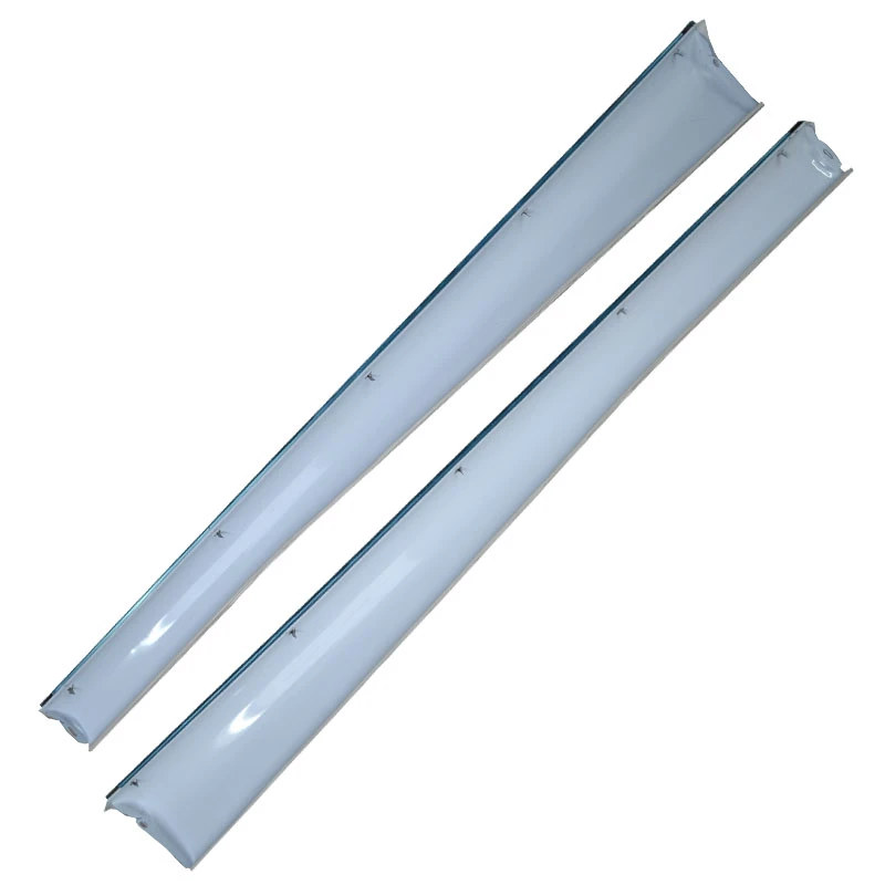 Juego De Estribos Blancos Con Moldura Cromada Ancha Para VW Sedán 1200, 1500 - Imagen 4