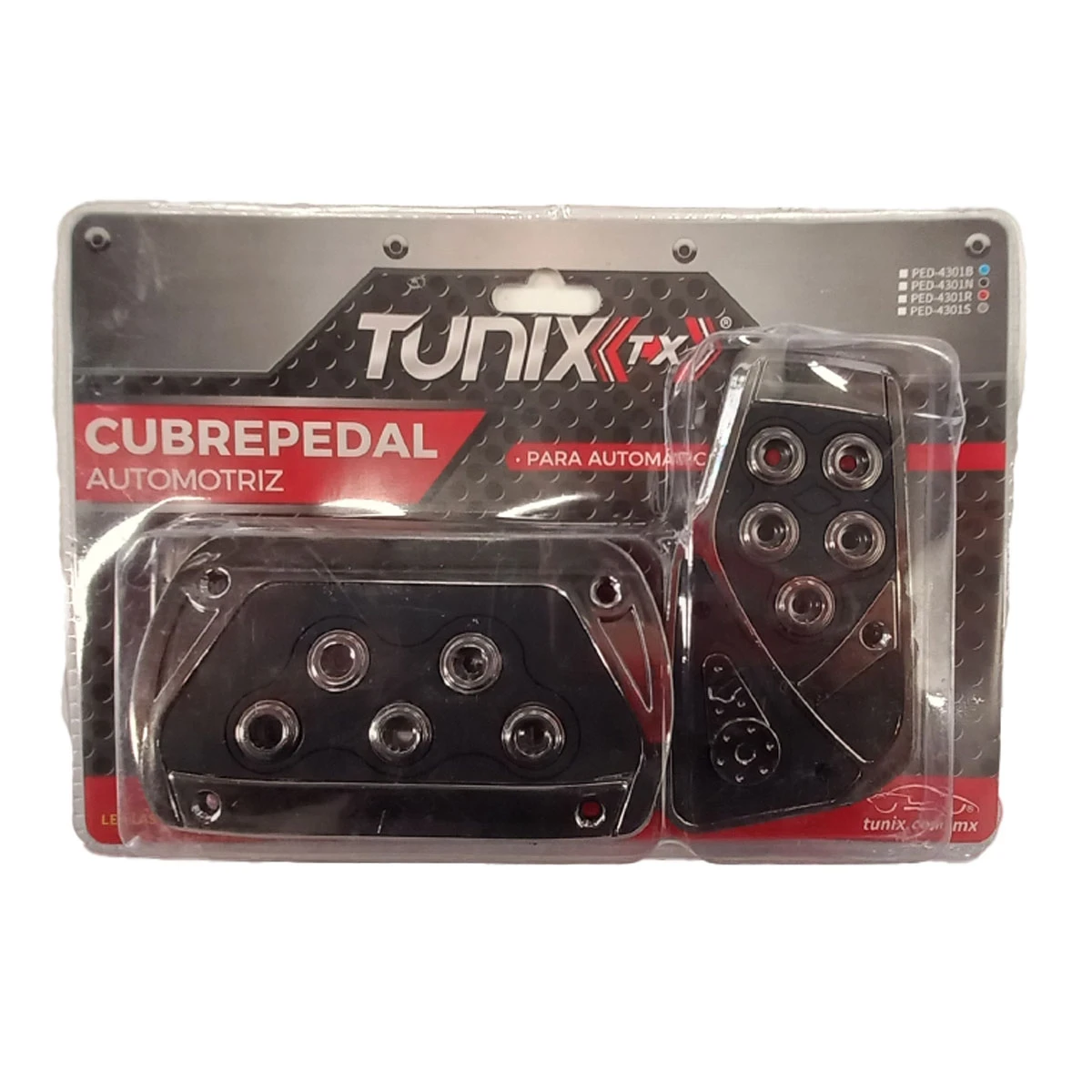 Kit De 2 Pedales Cromados Plata Tunix