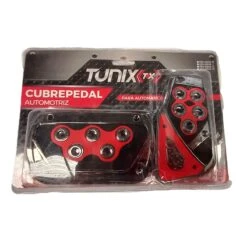 Kit De 2 Pedales Cromados Rojo Tunix