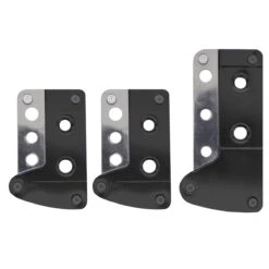Kit De 3 Cubrepedales De Aluminio Negro Tunix