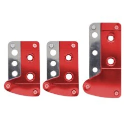 Kit De 3 Cubrepedales De Aluminio Rojo Tunix