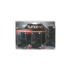 Kit De 3 Cubrepedales De Aluminio Tipo Fibra De Carbón Tunix