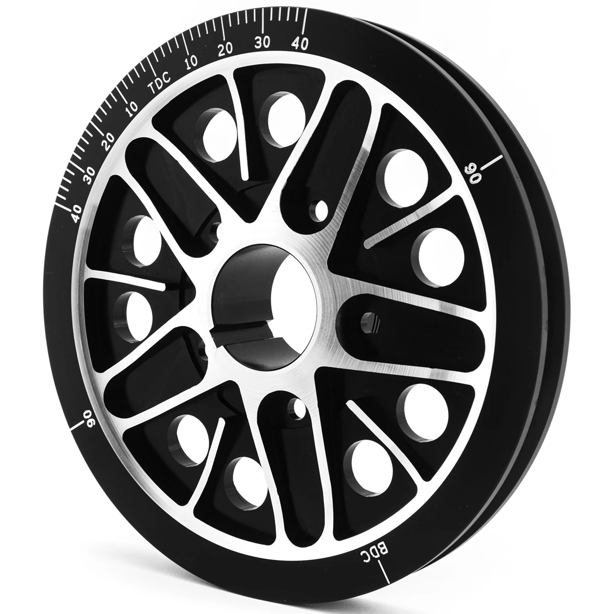 Kit De Poleas Graduadas Tipo Cosmic De 5 Birlos De Motor Con Tornillos Cromados Para VW Sedán, Safari, Brasilia, Combi, Hormiga - Imagen 3