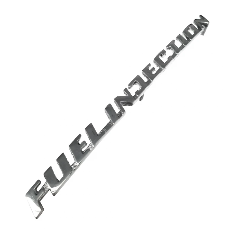 Letrero Cromado Para Tapa De Motor De VW Adherible "Fuel Injection" - Imagen 5