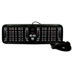 Luz Estrobo De Visera Con 96 Leds Micas Transparentes Y 12 Funciones Azul Con Rojo. Tunix