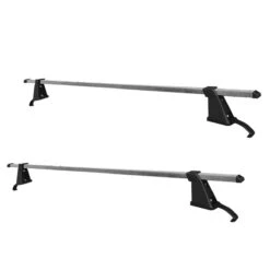 Par De Barras Plateadas De Portaequipaje Sin Botaguas Tunix Para Toldo