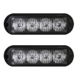 Par De Estrobos De 4 Leds Blancos Con 12 Funciones Tunix